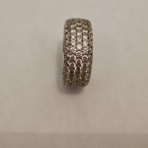 Elegant White Sapphire Eternity Band Ring